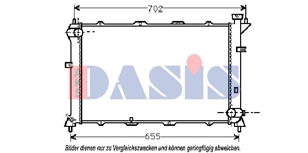 AKS DASIS Радиатор, охлаждение двигателя 560320N